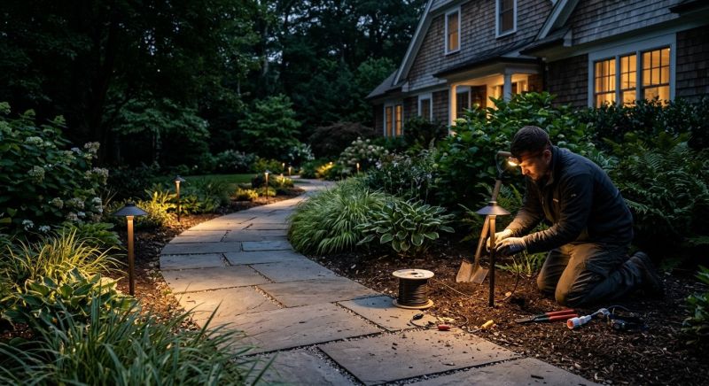 Courtyard Light Installation in Utah County, UT