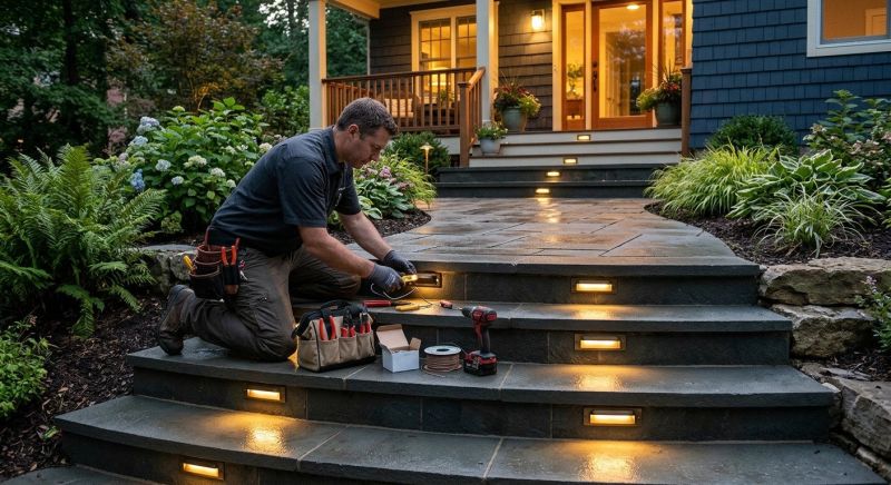 Step Lighting Installation in Olathe, KS
