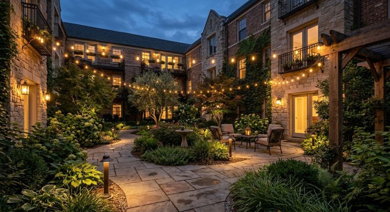 Courtyard Light Installation in Pasadena, CA